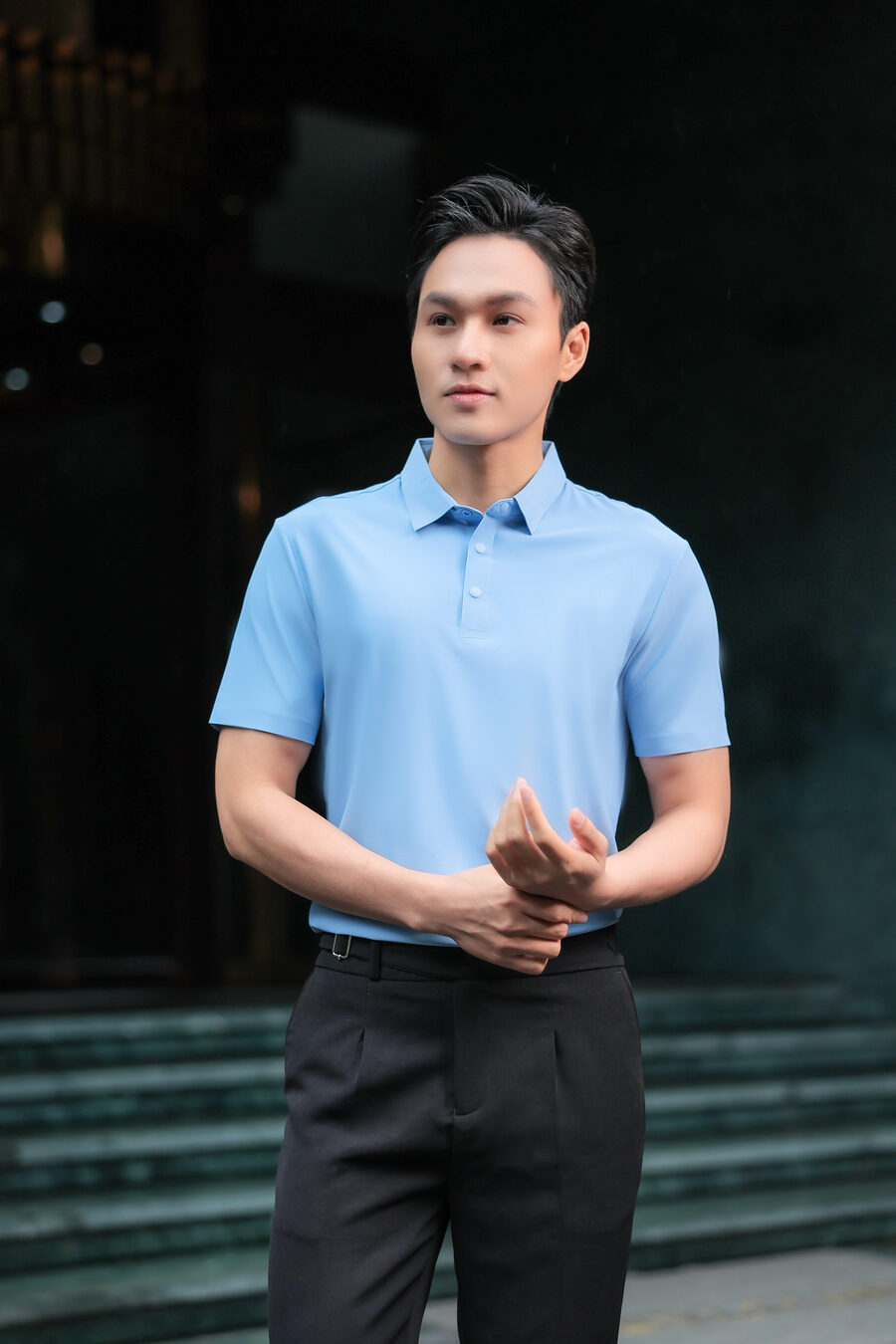 Polo Xanh nhạt mùa hè
